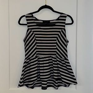 Stripped Peplum Top